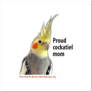 CB cockatiel mom - black type Posters and Art